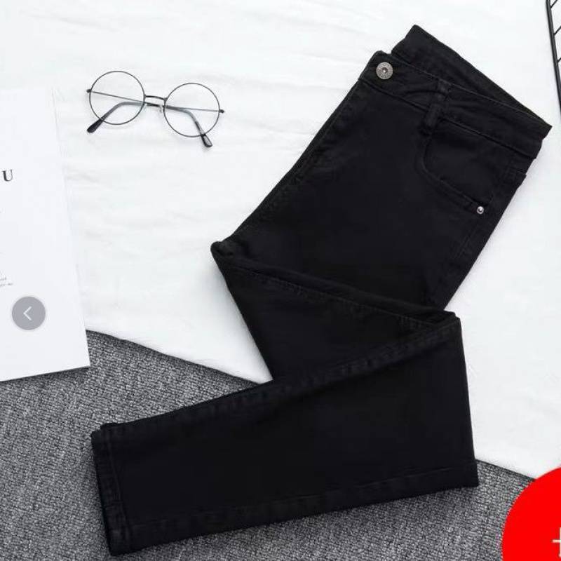 Variant image for Dam Hög Midja Rivna Jeans Denim Slangformad-13