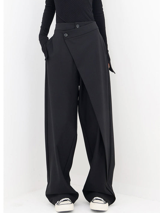 Snygga Byxor Dam Asymmetrisk Design LĂ€tt Polyester-1