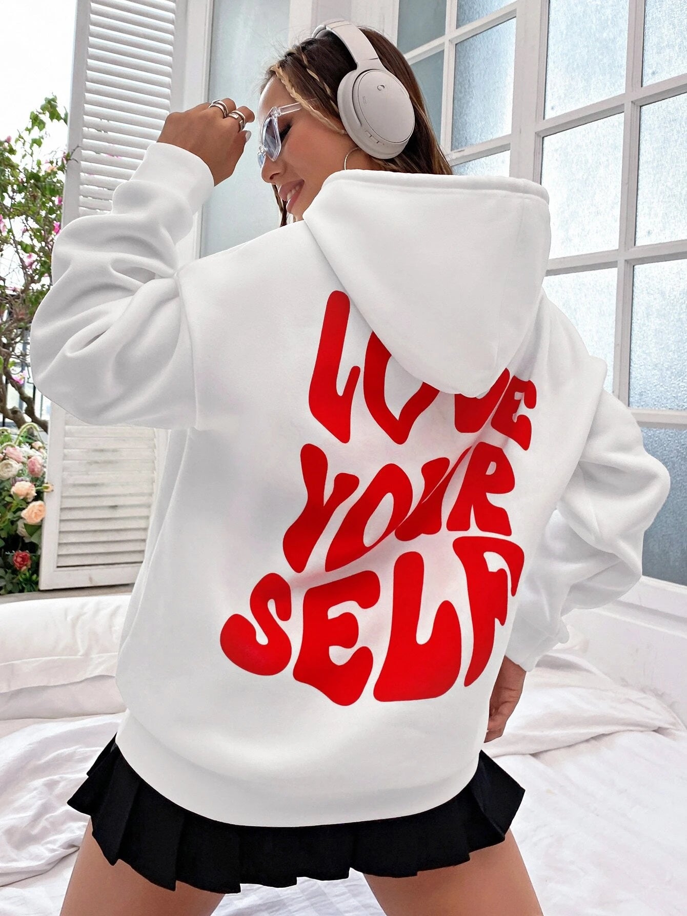 Variant image for Lång Hoodie Dam Mjuk och Andningsbar för Avslappnad Stil-6
