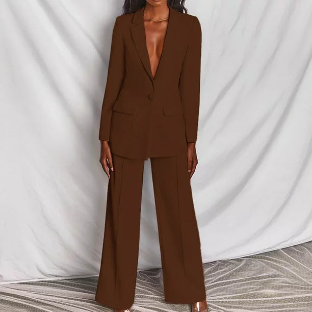 Variant image for Vit Dam Kostym 2-delad Elegant Polyester-21
