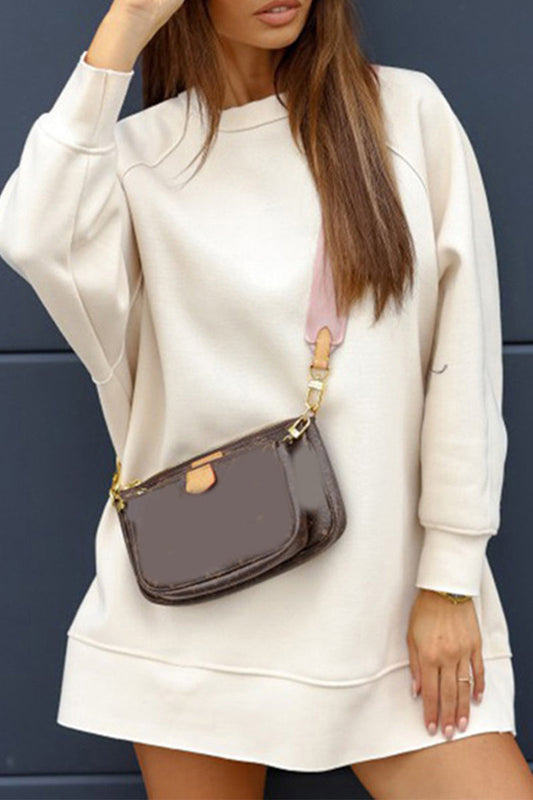 Kvinnors Sweatshirt Klänning Lång Ärmar Högkvalitativ Bomull-1