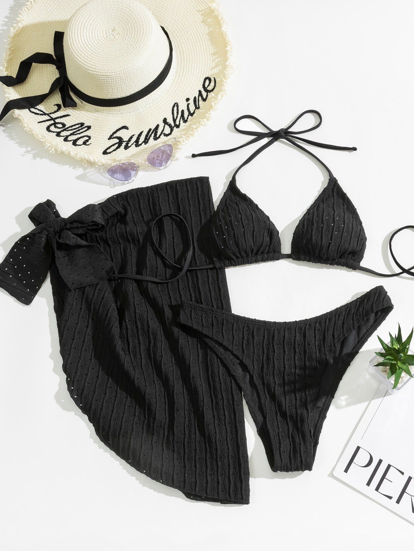 Variant image for Dam Bikini Set Triangulär Högkvalitativ Nylon Spandex-9