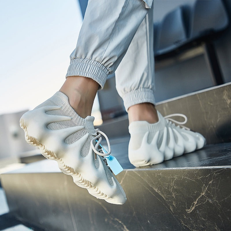 Dam Sneakers Flammönster Andningsbart Fly Woven Tyg-6