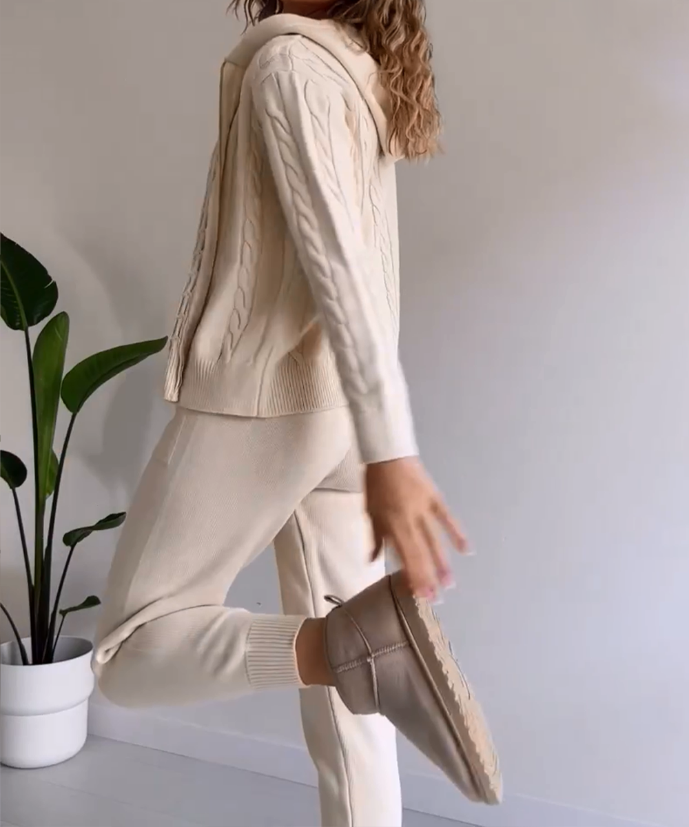 2-delad Kofta Set för Damer i Mjukt Tyg med Elastisk Midja – Bohemisk Design för Avslappnade Tillfällen 5