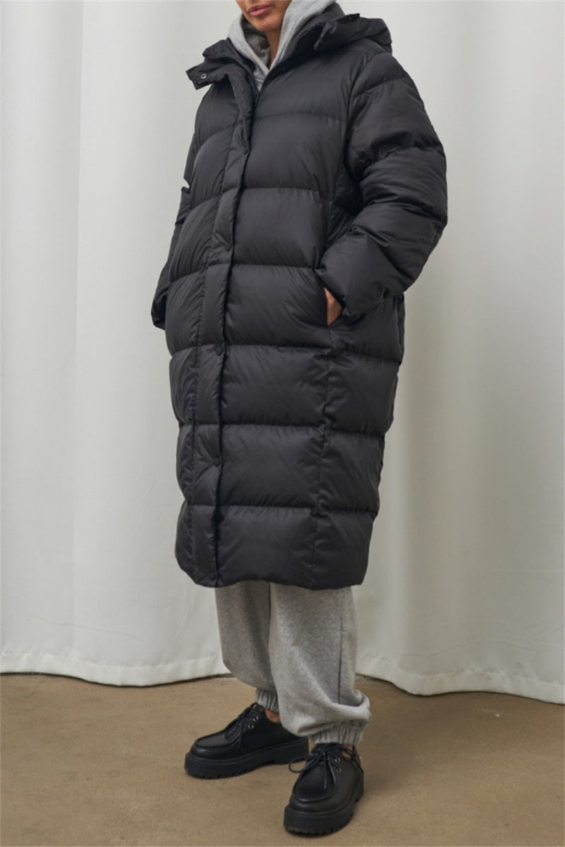 Ytterjacka Dam Huvkrage Enfärgad Polyester Komfortabel Passform-5