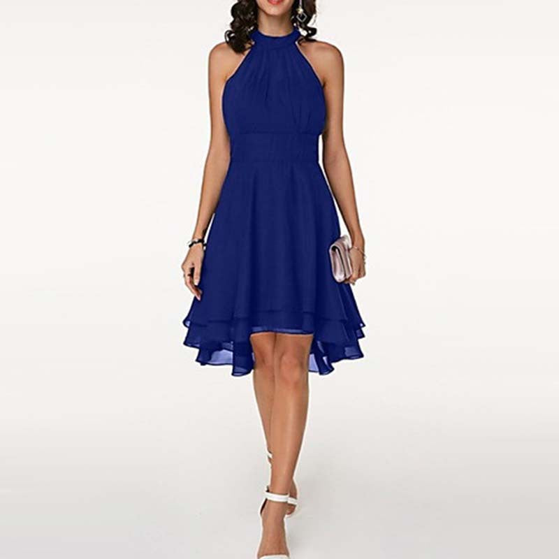 Variant image for Kvinnor A-line Klänning Asymmetrisk Chiffon-33