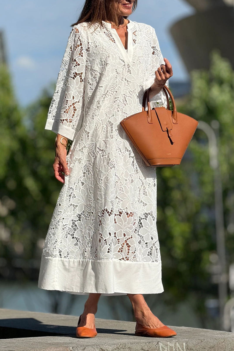 Kvinnors Toppklänning Monokrom Elegant Polyester-6