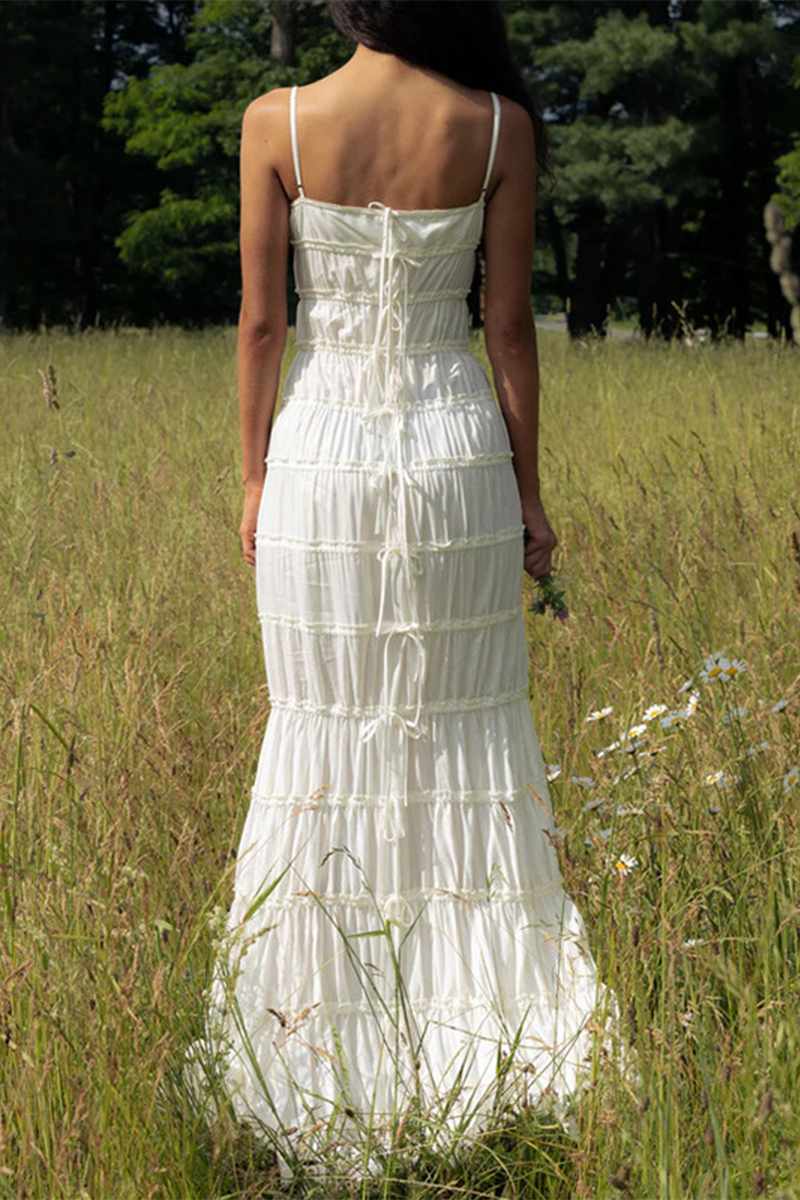 Kvinnors Ruffled Skjorta Bakre Halsringning Polyester-2