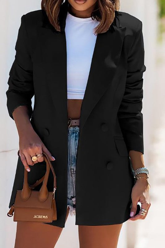 Dam Blazer Figursydd Polyester Mångsidig Design 1