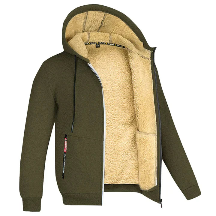 Variant image for Herrar Huvtröja Dragkedja Fleece Polyester-13