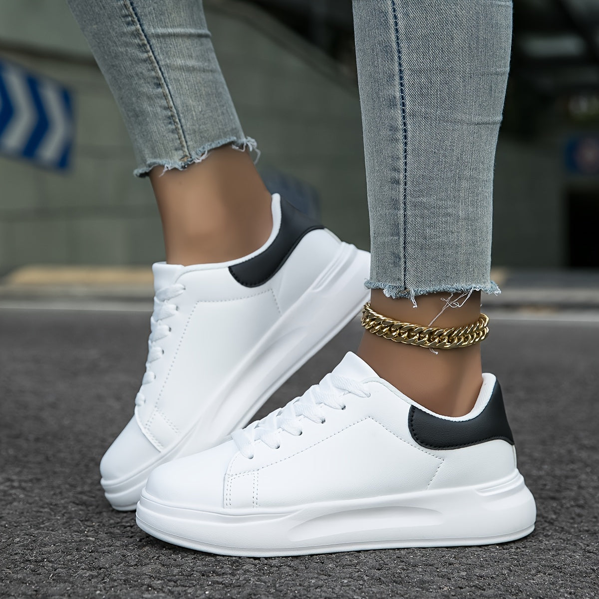 Kvinnors Sneakers Ortopedisk Design Vit Läder-5