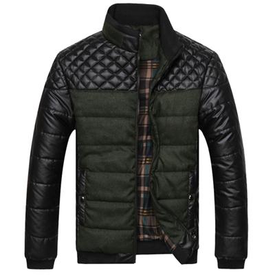 Herr Vinterjacka Sportig Polyester Med Justerbar Huva-3