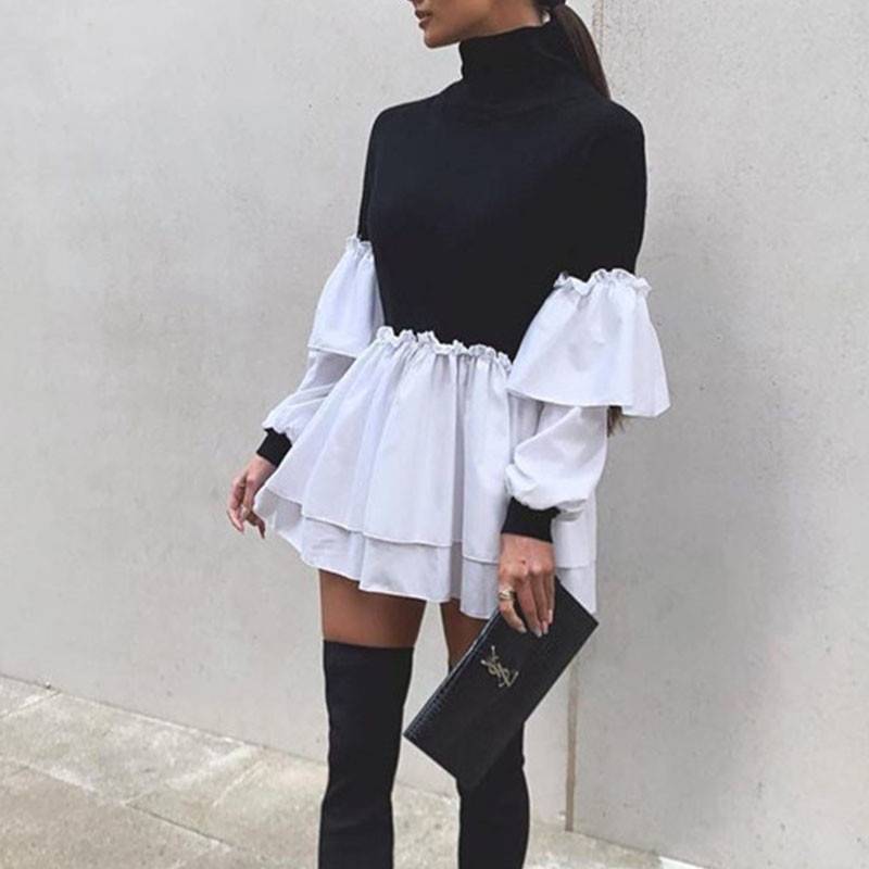 Variant image for Dam Miniklänning Långärmad A-Linje Polyester-5