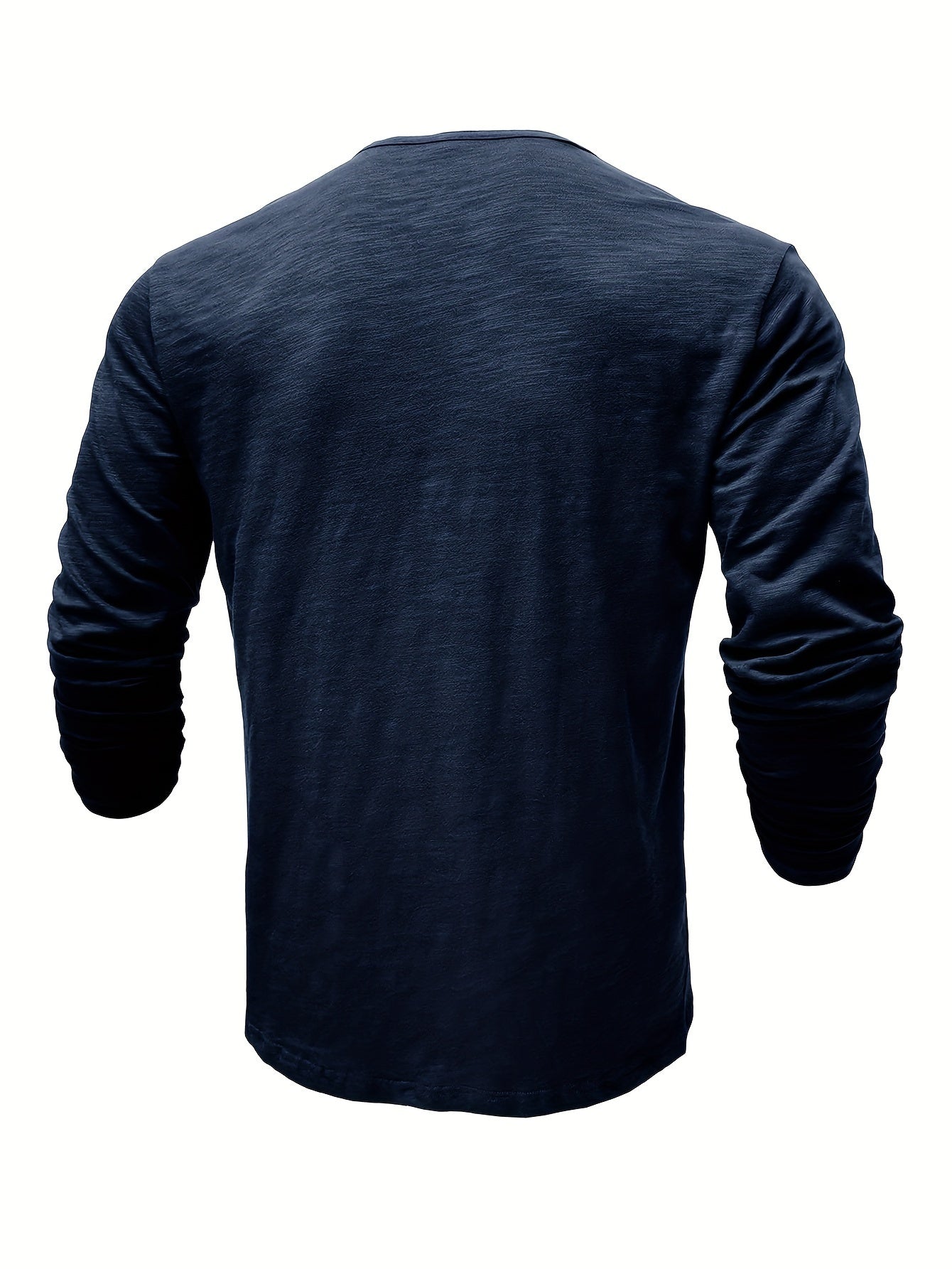 Herrskjorta Henley Halvknapp Stretchmaterial Tidlös Stil-5