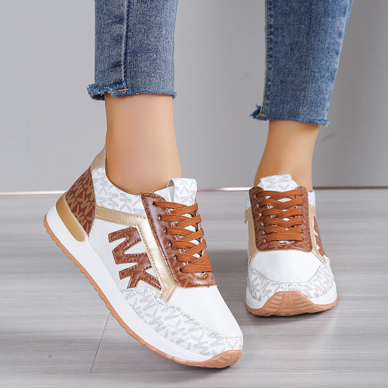 Kvinnors Sneakers Sportig Design Mocka Syntetiska Detaljer-4