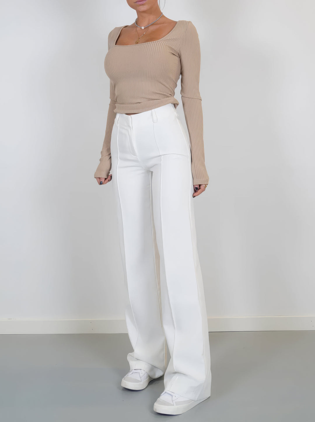 Variant image for Kvinnors Vardagsbyxor Elastisk Polyester-4