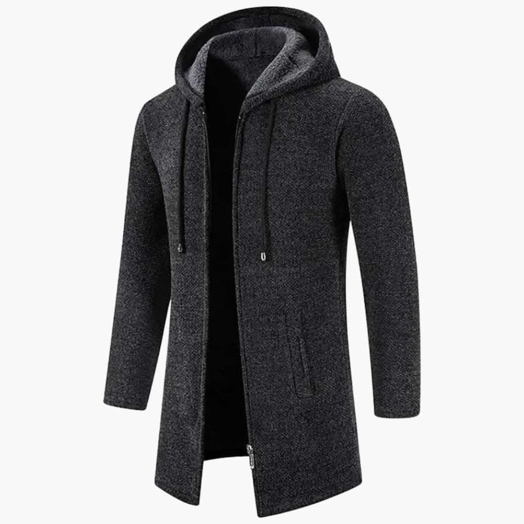 Mäns Fleecejacka med Huva Värme Wolff Fleece-1