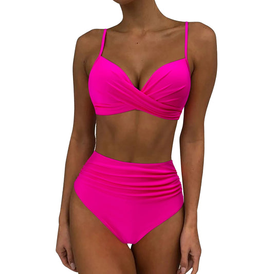 Dam Bikini Push Up Vadderad Elegant Nylon Spandex 1