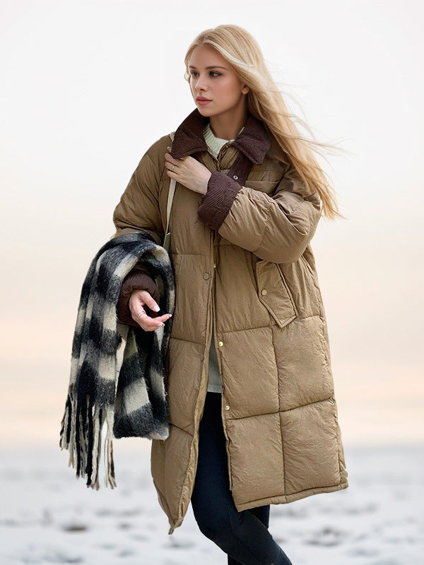 Dam Bomullsjacka Avslappnad Tjock Polyester 10