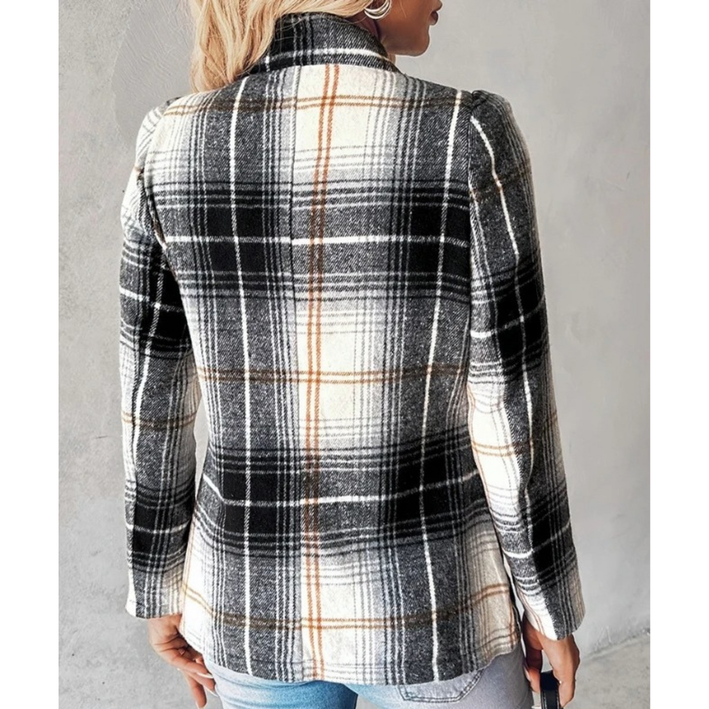 Variant image for Dam Blazer Karomönster Klassisk Stil 100% Polyester-1