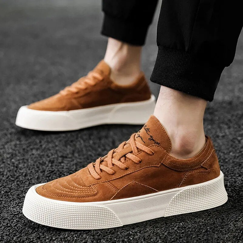 Variant image for Herr Sneakers Låga Mocka med Tjock Sula för Komfort och Stil-1