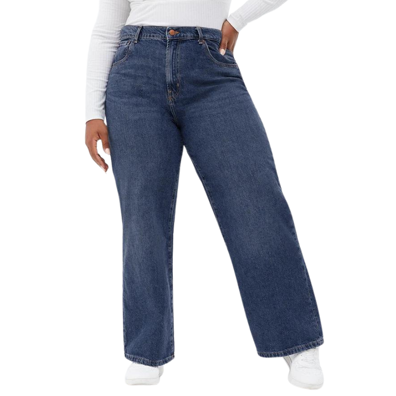 Variant image for Kvinnors Utsvängda Jeans Elastisk Denim Hög Midja-5