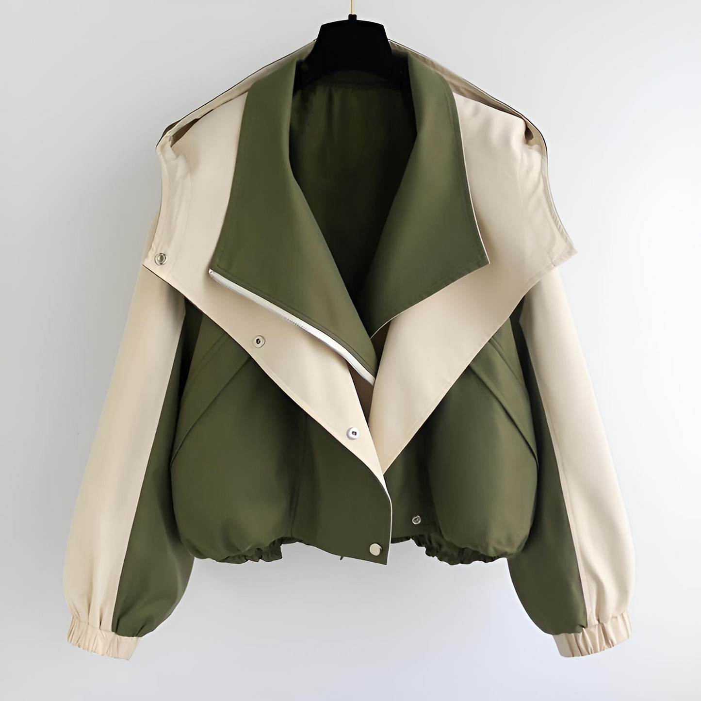 Dam Dike-Kappa Retro Stil Bomullsnylonblandning 5