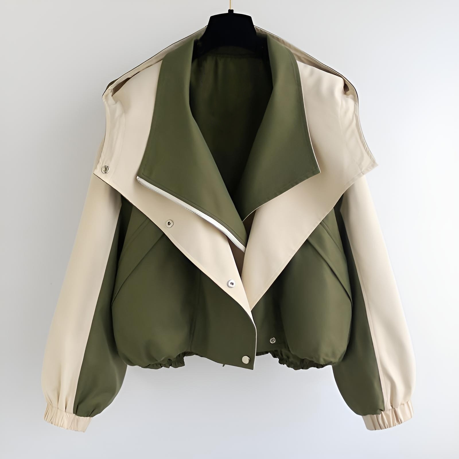 Dam Dike-Kappa Retro Stil Bomullsnylonblandning 5