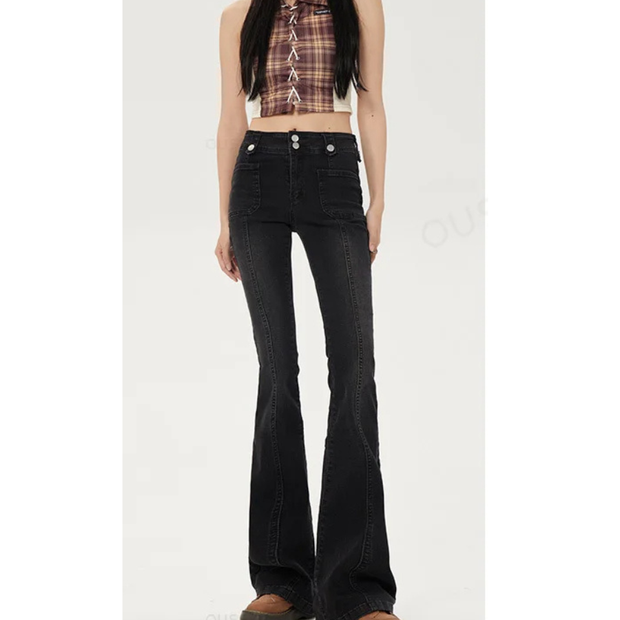 Variant image for Dam Slim Fit Jeans Hög Midja Bomull-2