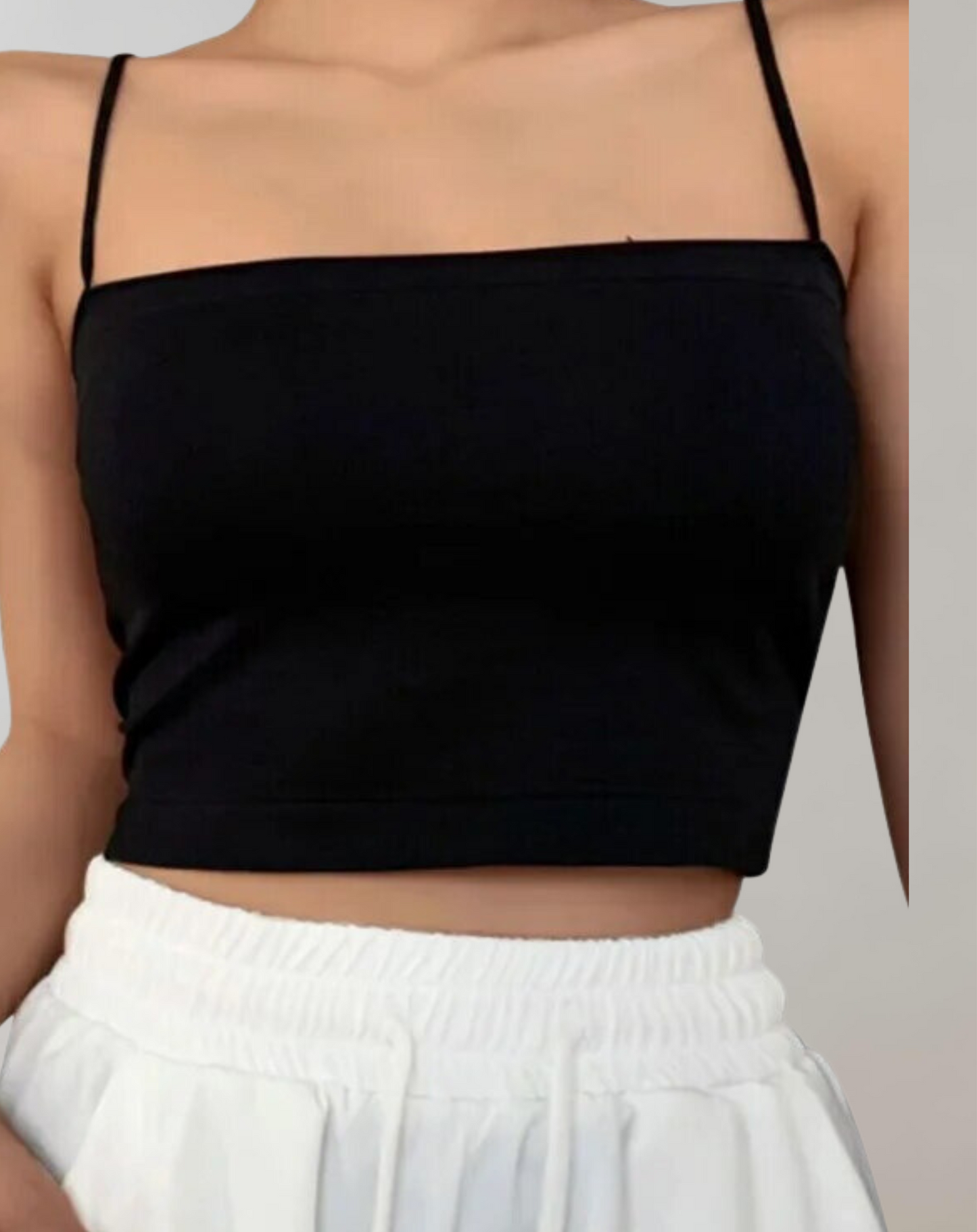 Dam Spaghetti Tank Top Lätt Polyester 9