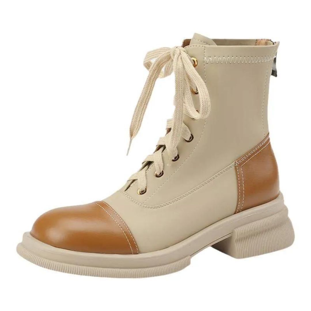 Dam Stövlar Runda Tå Mikrofiber med Dragkedja och Gummisula 3