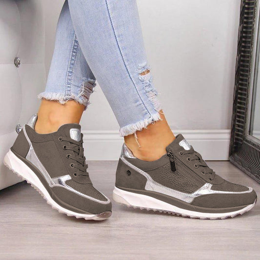 Kvinnors Komfortgymnastikskor med Ortopediskt Stöd i Syntetmaterial â LĂ€tta och Stilrena Sneakers för Vardag och Fritid 1