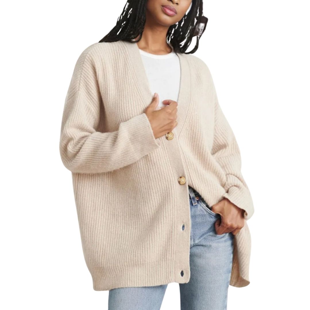 Damjacka Lång Cardigan Stickad Akryl-6