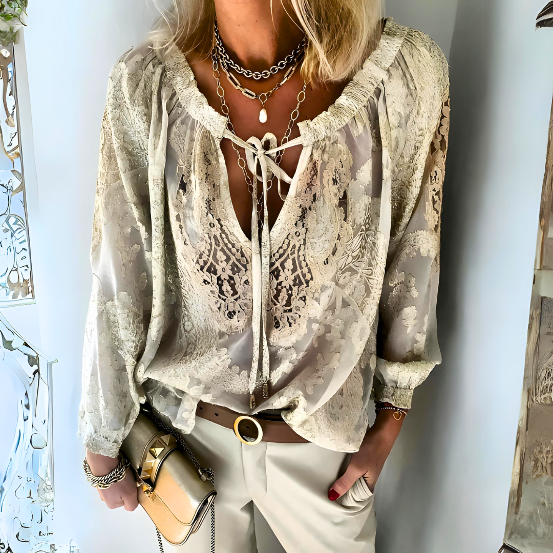 Variant image for Kvinnors Boho Blus Virkad Bomull-1