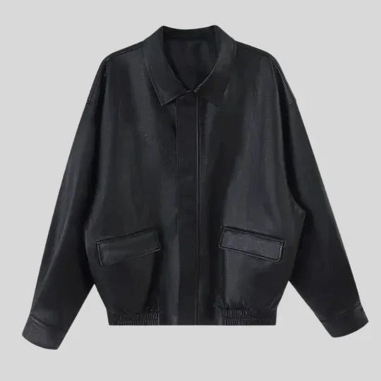 Vintage Damjacka i Mjukt Läder – Chic och Elegant Design för Alla Tillfällen, Normal Passform, S-XL 4