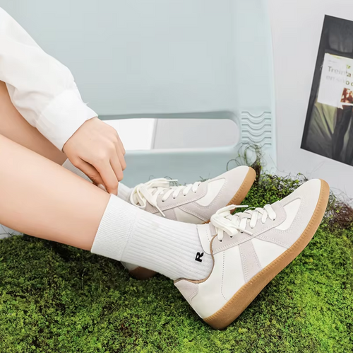 Dam Fritidsneakers Retro Design Syntetiska Material-1
