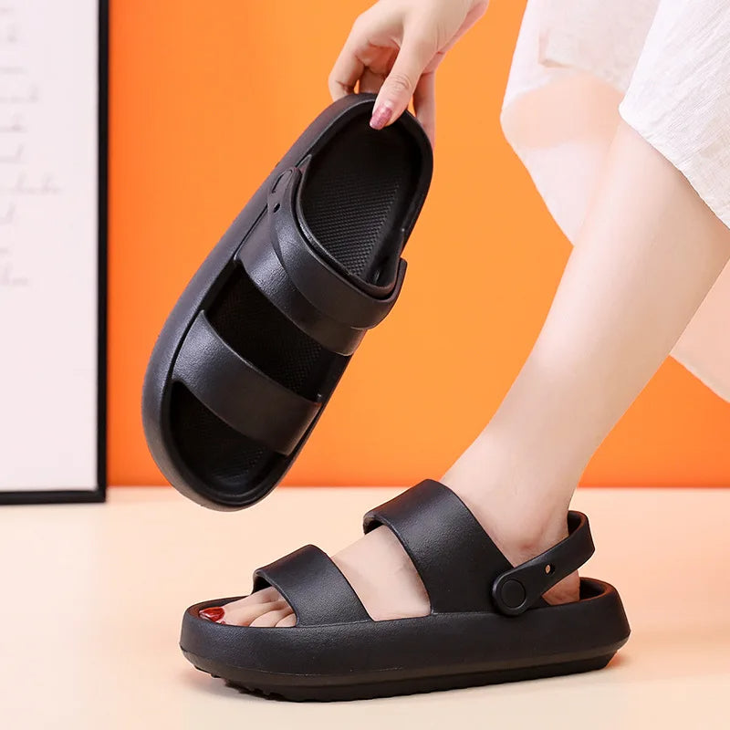 Variant image for Dam Sandaler Slip-On Ortopedisk Design med Dubbla Remmar och Vadderad Sula-6