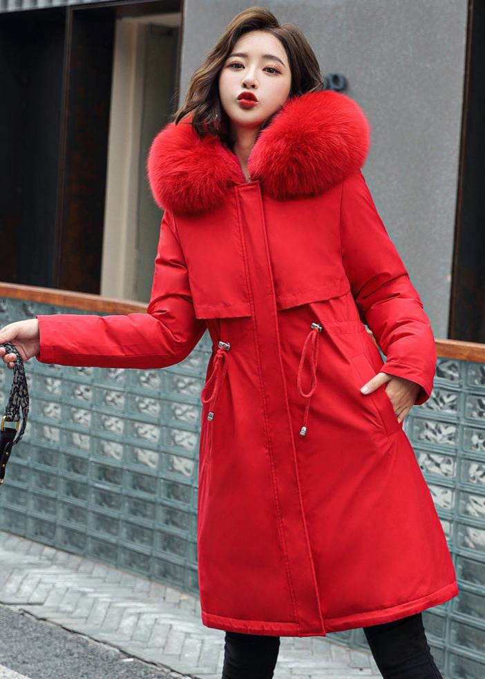 Variant image for Dam Vinterparkas Medium Längd med Fleecefoder och Konstpäls-2