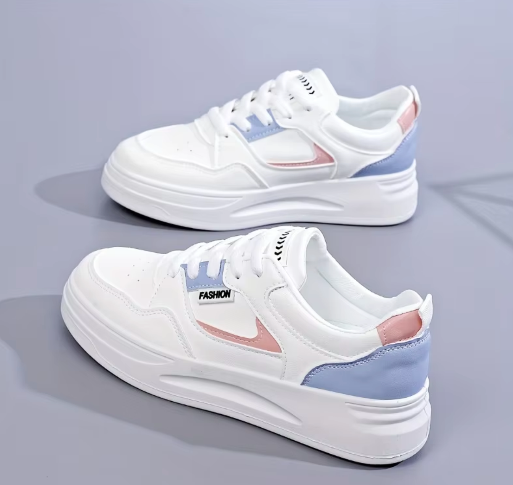Kvinnors Sneakers Platt Snitt Lätta Syntetiska Material-1