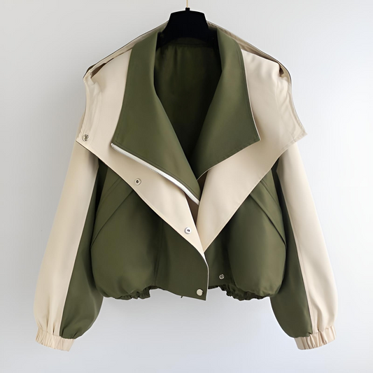 Dam Dike-Kappa Retro Stil Bomullsnylonblandning 1