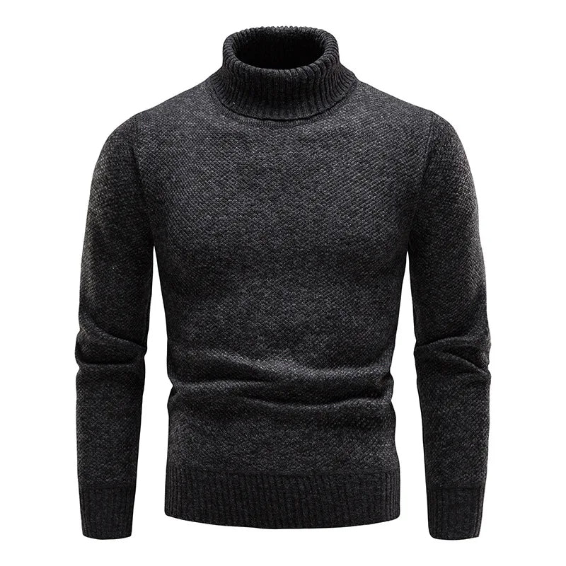 Stickad Dam Tröja Turtleneck 100% Ull 4