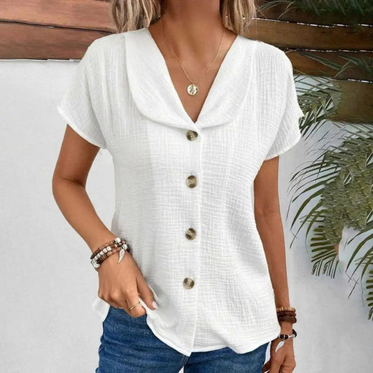 Dam Blus Klassisk Stil Bomull Polyester 1