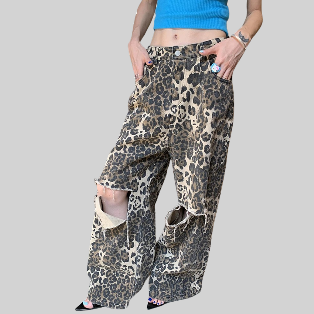 Dam Jeans Hög Midja Chic Bomull Polyester-2