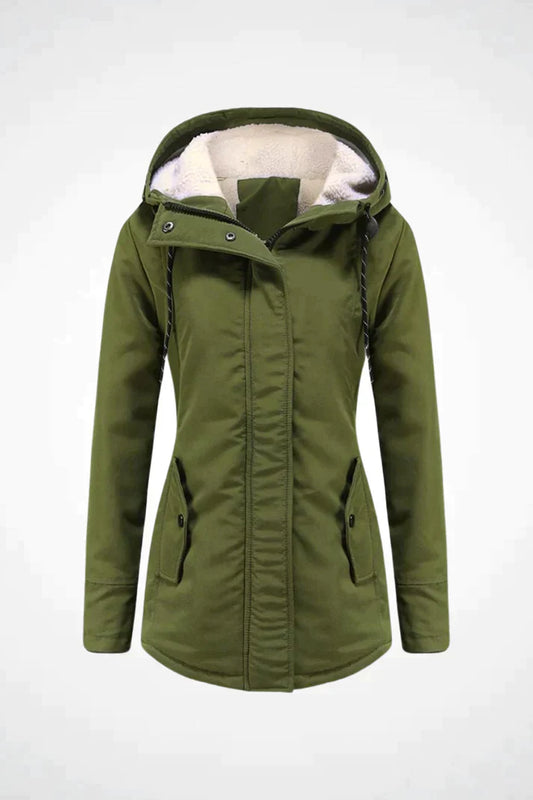Dam Vinter Jacka Parkas Skräddarsydd Design i Högkvalitativ Polyester-1