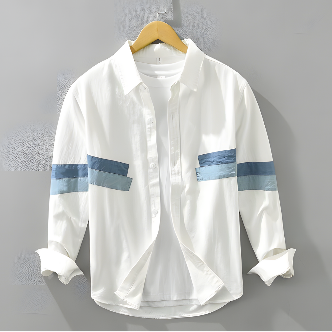 Herrskjorta Klassisk Randig Design 100% Bomull-1