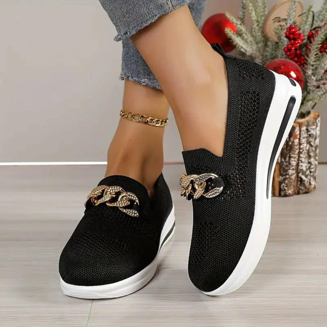 Kvinnors Sneakers Slip-On Andningsbart Nätmaterial 1