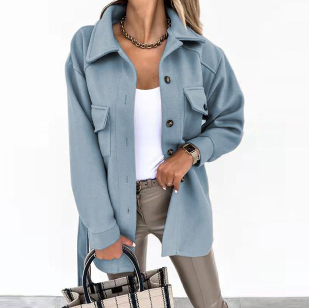 Vårjacka Dam i Tidlös Design av Bomull och Polyester – Mångsidig och Elegant för Våren 4