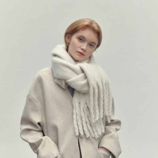 Dam Scarf Vinter Wrap Ull Klassisk Design Mjuk och HÄllbar-1