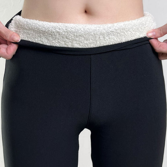 Damleggings Hög Midja Fleece Foder för Kalla Vinterdagar-1