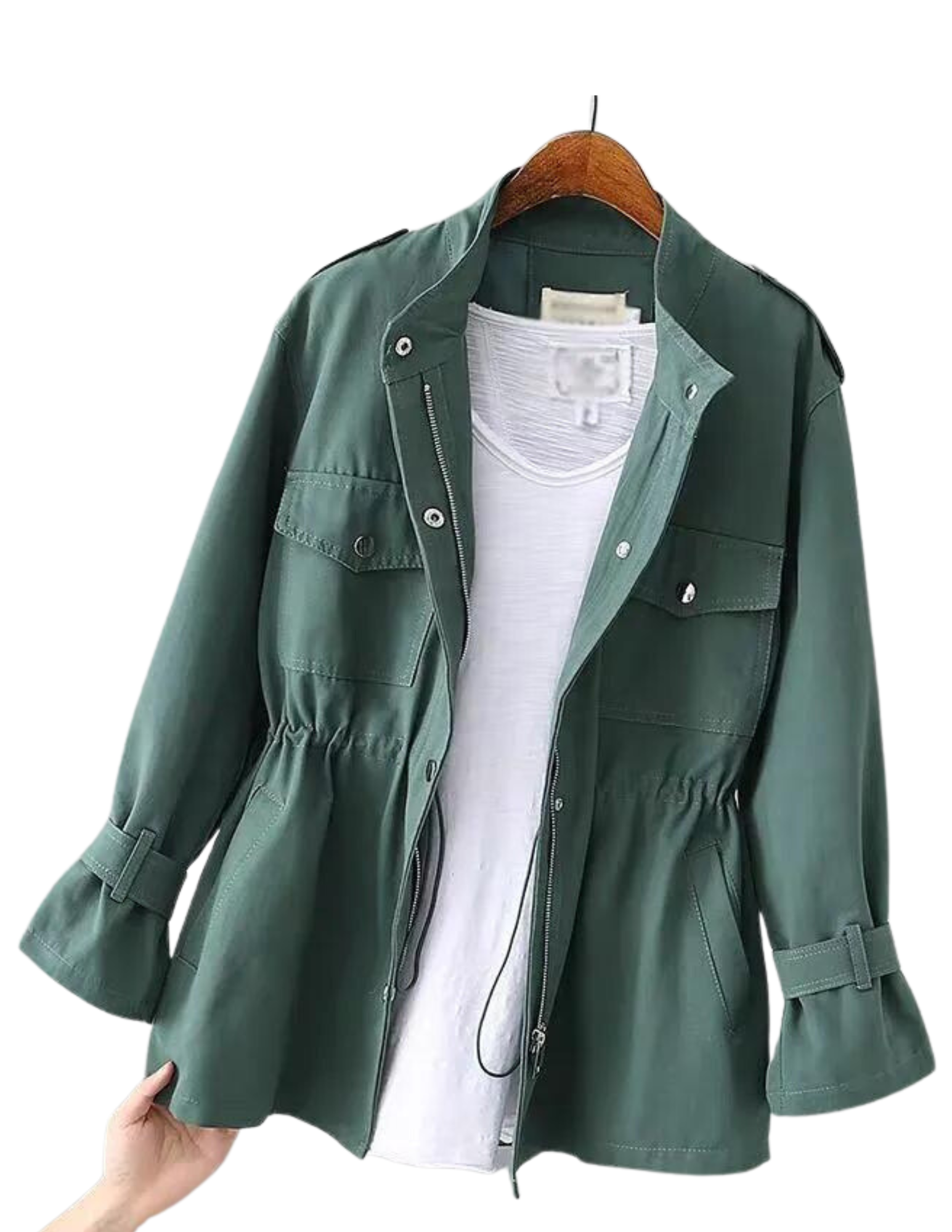 Variant image for Kvinnors Trenchjacka Långärmad Fritidsstil Polyester-7